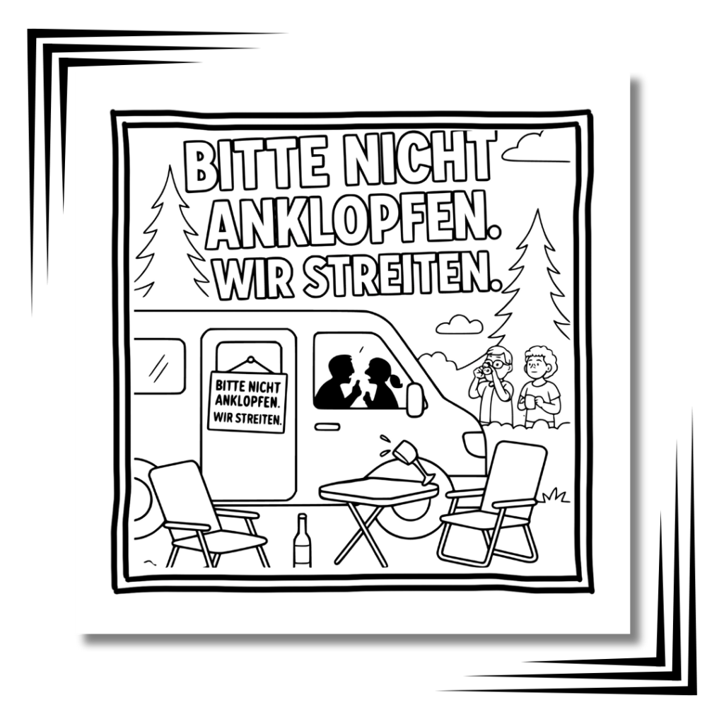 (Ver-) Fluch-Malbuch - Camping Pärchen