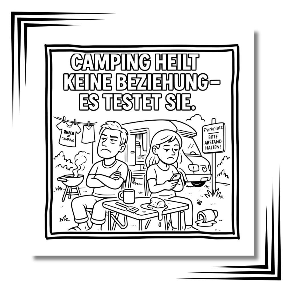 (Ver-) Fluch-Malbuch - Camping Pärchen