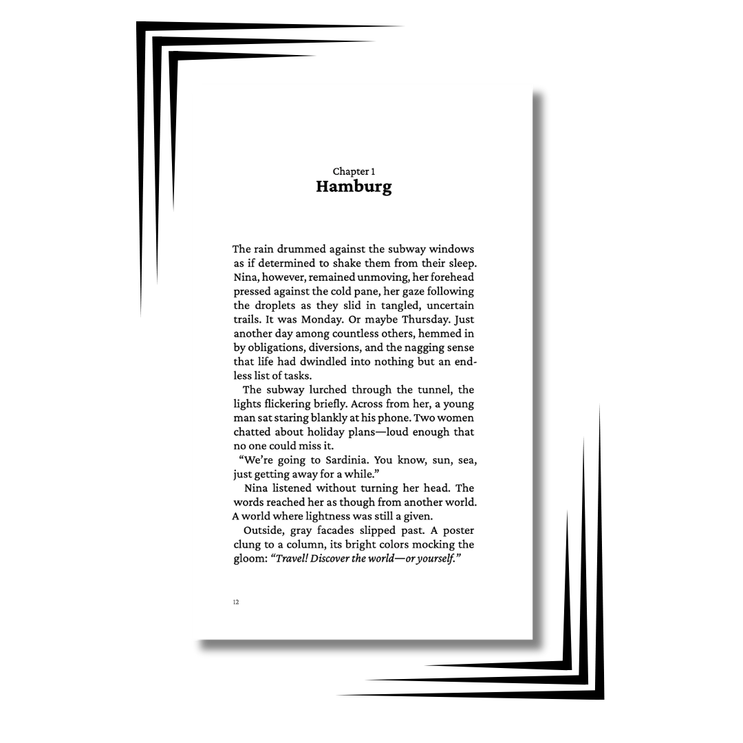 Between Coffee and the Sea-Mockup Chapter Between Coffee and the Sea: A Quiet Journey of Self-Discovery